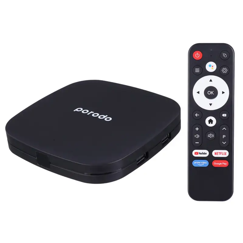 picture اندروید باکس Porodo PD-ANTVB-BK 8GB 1080P + ریموت کنترل