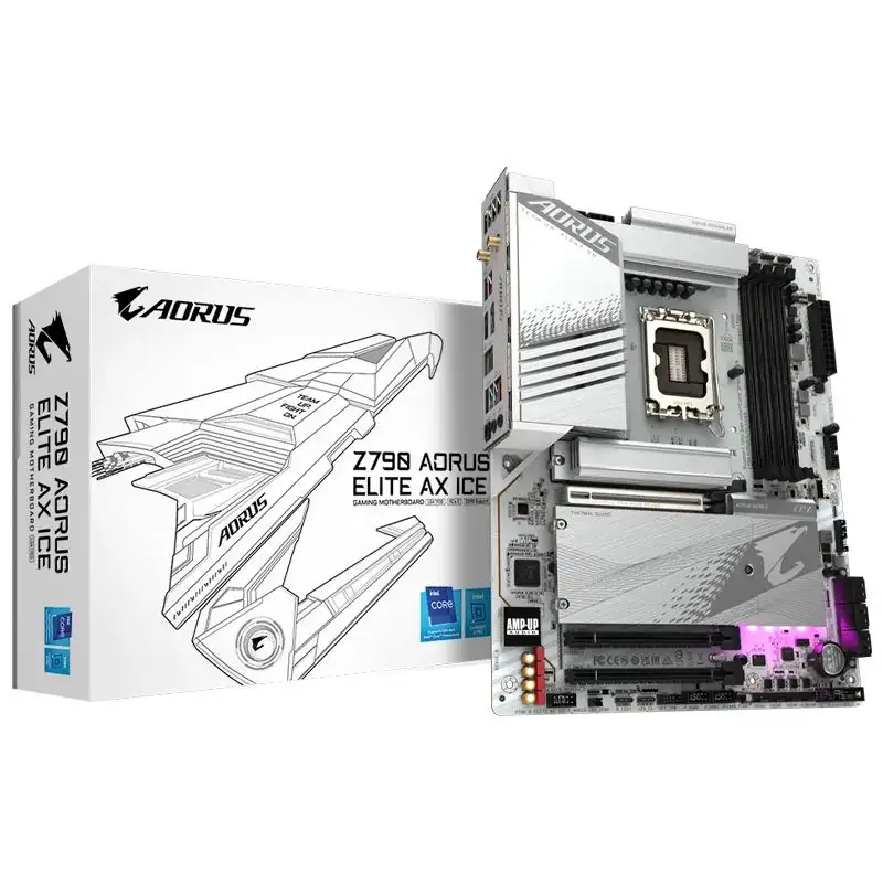 picture مادربرد گیمینگ گیگابایت Gigabyte Z790 AORUS ELITE AX ICE DDR5 LGA 1700