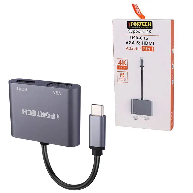 تبدیل Type-C به HDMI/VGA آیفورتک HC-10 23329929