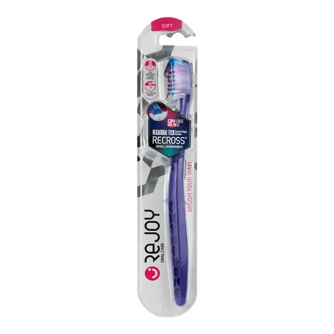 picture مسواک ریجوی با کد 1318050044 ( Rejoy Recross Purple Soft Toothbrush )