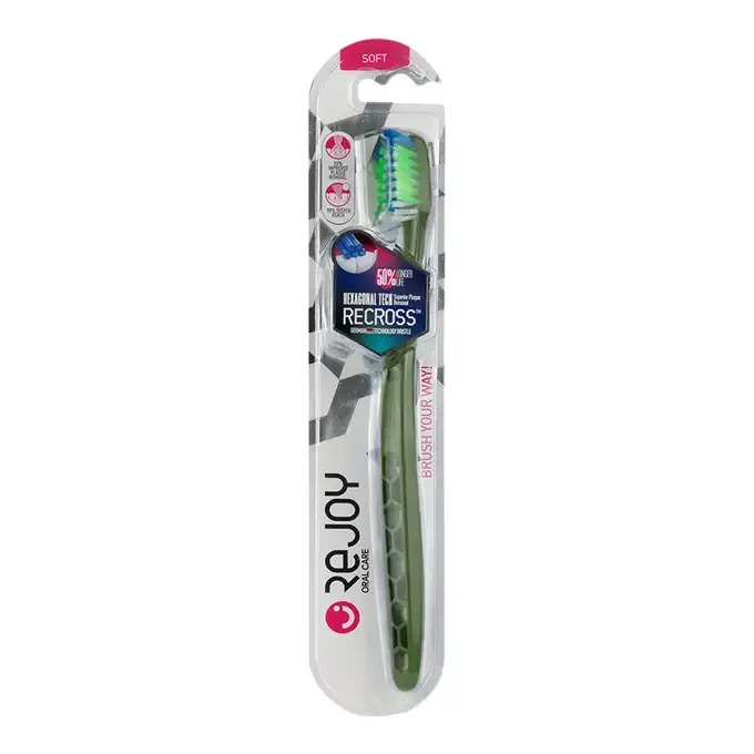 picture مسواک ریجوی با کد 11318050044 ( Rejoy Recross Green Soft Toothbrush )