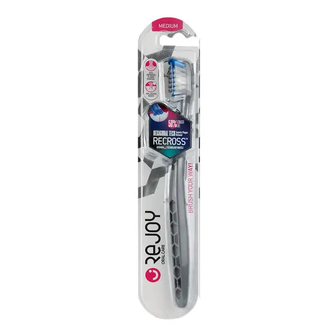 picture مسواک ریجوی با کد 11318050043 ( Rejoy Recross Gray Medium Toothbrush )