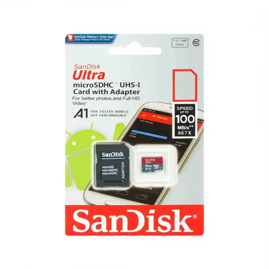 picture کارت حافظه سن دیسک مدل Memory card SanDisk Ultra A1