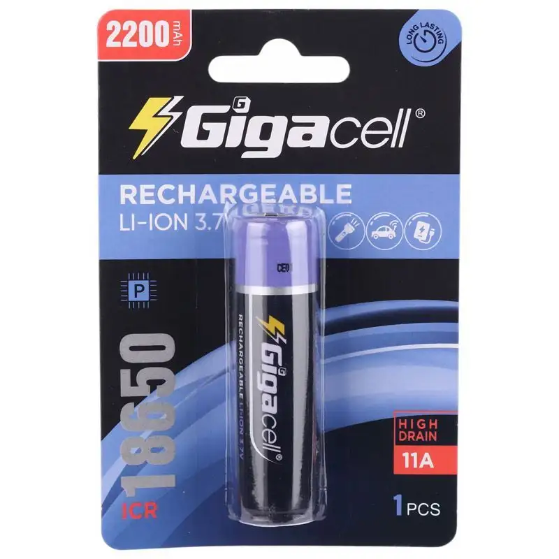 picture باتری لیتیومی شارژی Gigacell 18650 2200mAh