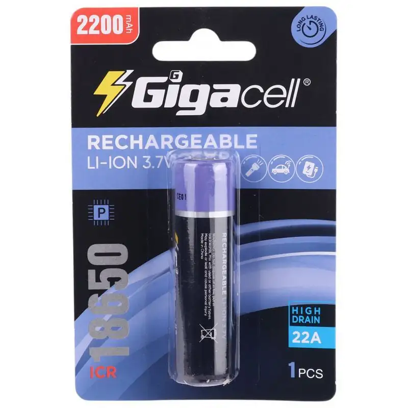 picture باتری لیتیومی شارژی Gigacell 18650 22A 2200mAh