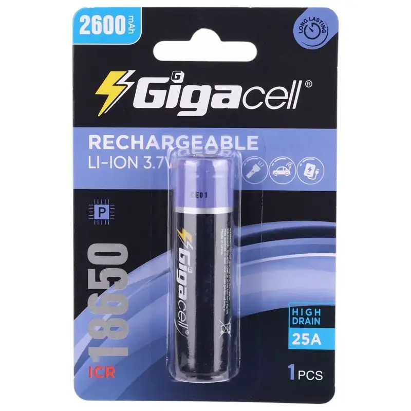 picture باتری لیتیومی شارژی Gigacell 18650 2600mAh