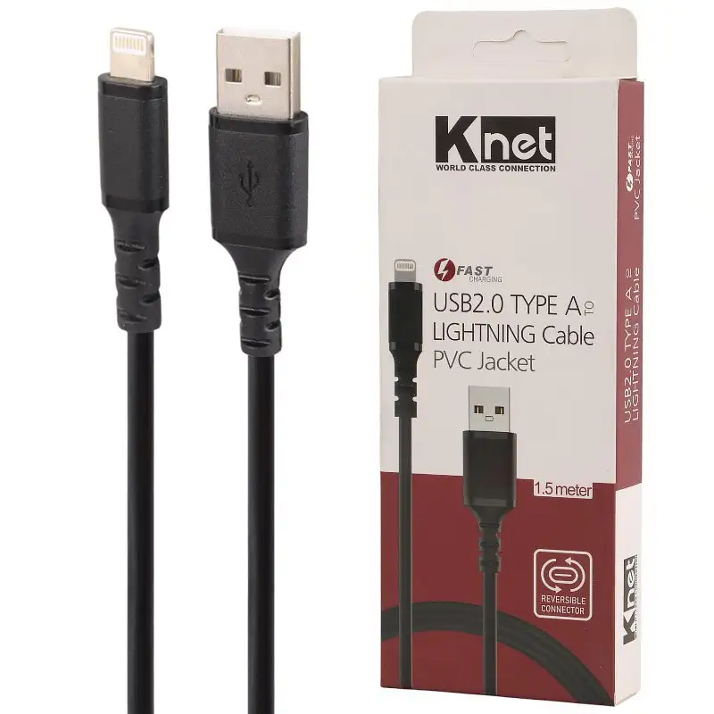 picture کابل آیفونی فست شارژ K-net K-CUL02015 1.5m