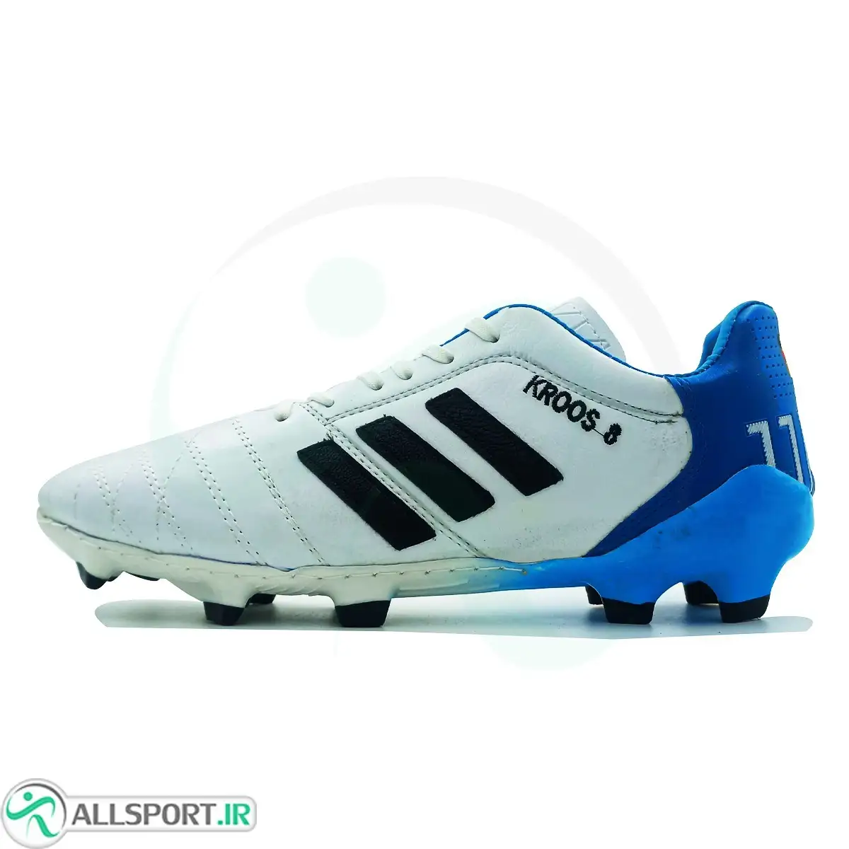 picture کفش فوتبال آدیداس Adidas White Blue Black