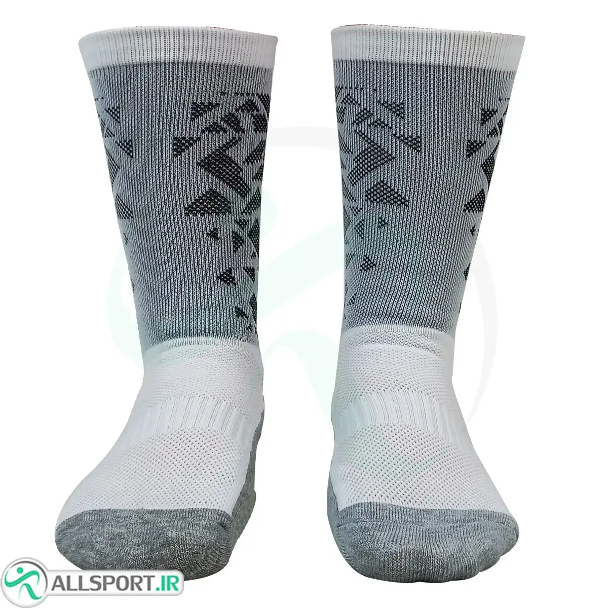 picture جوراب استپ دار  socks Gray White