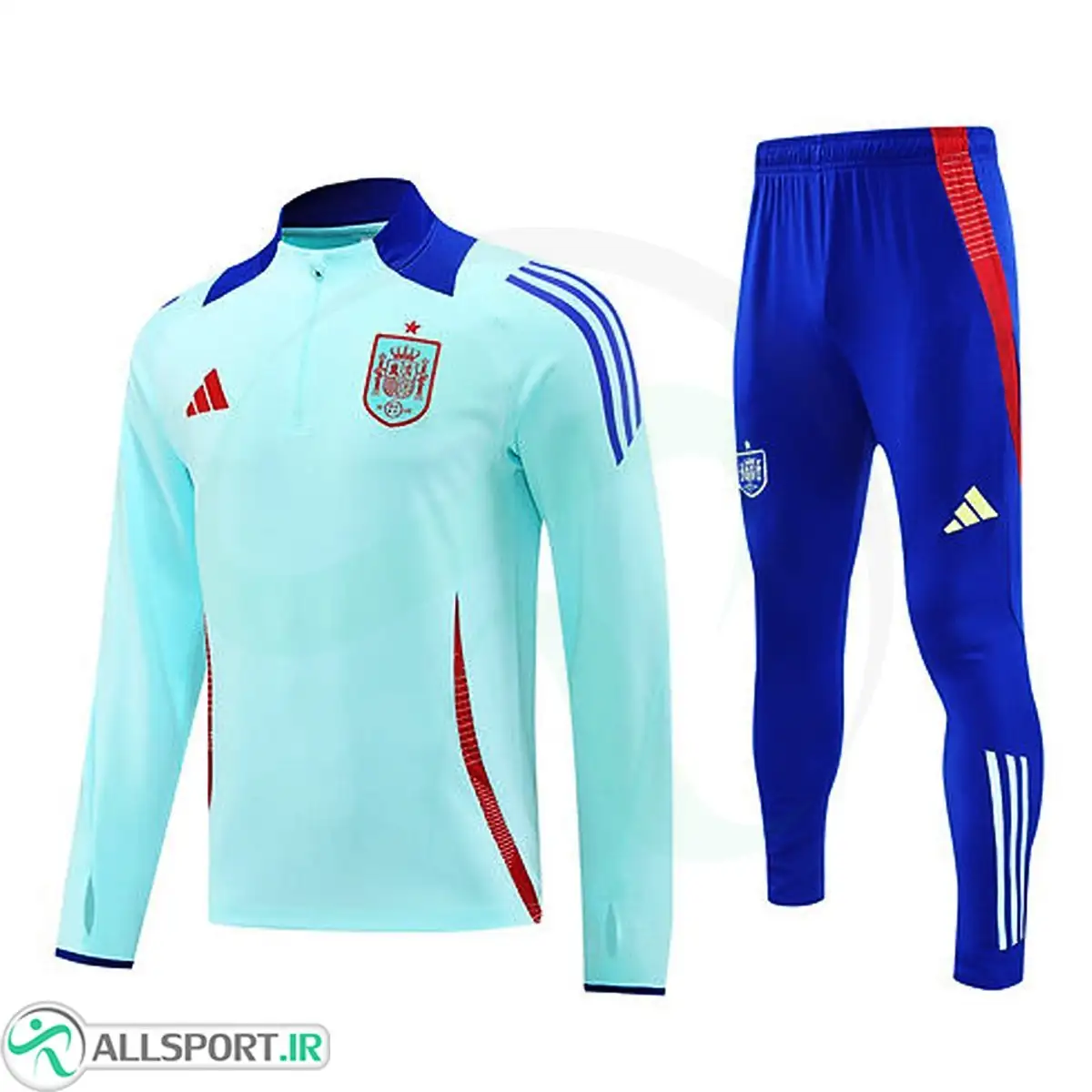 picture ست نیم زیپ شلوار اسپانیا Spain 2025 Blue Tracksuit