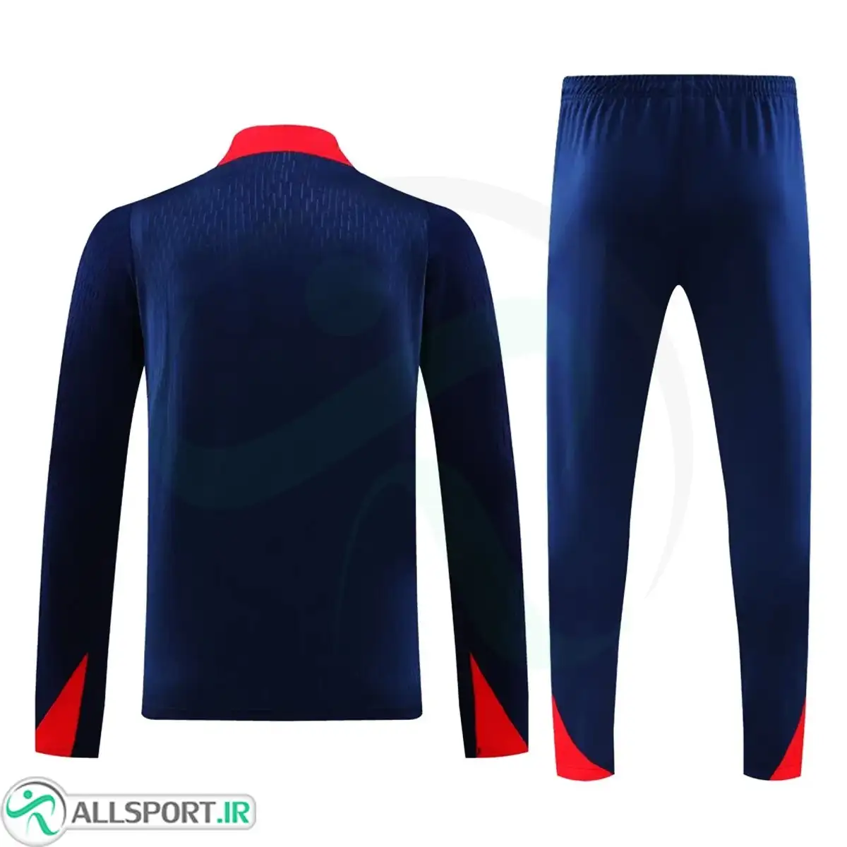 picture ست نیم زیپ شلوار پاریسن ژرمن  Paris Saint-Germain 2024-25 Navy Blue Red Tracksuit