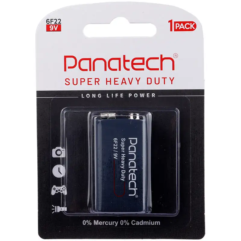 picture باتری کتابی Panatech Super Heavy Duty 6F22 9V