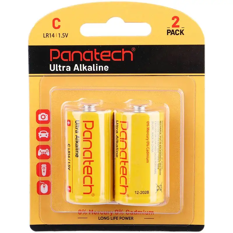 picture باتری دوتایی متوسط Panatech Ultra Alkaline LR14 1.5V C