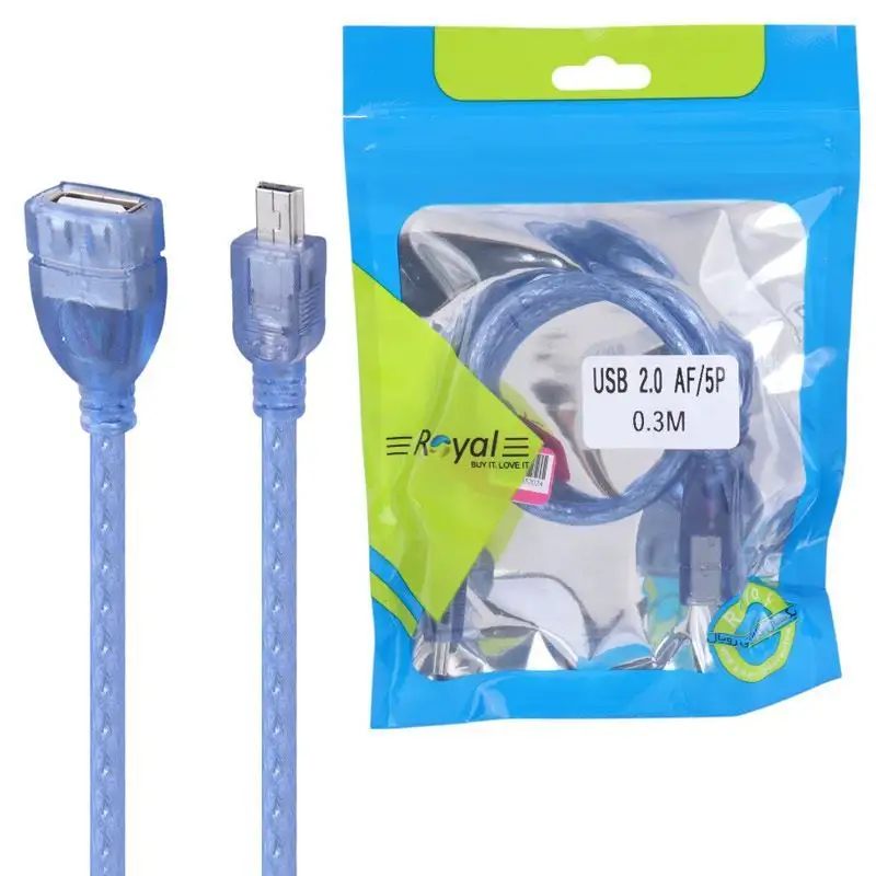 picture کابل کوتاه افزایش طول Royal Mini USB 30cm