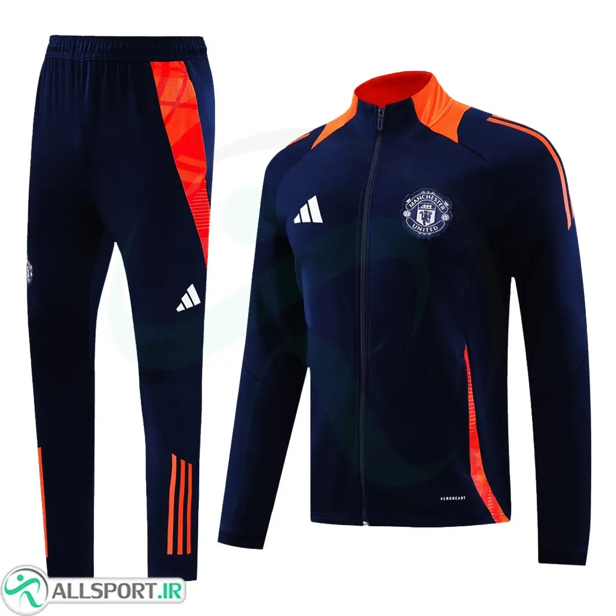 picture گرمکن شلوار شلوار منجستر یونایتد Manchester United 2024-25 Blue Navy Red