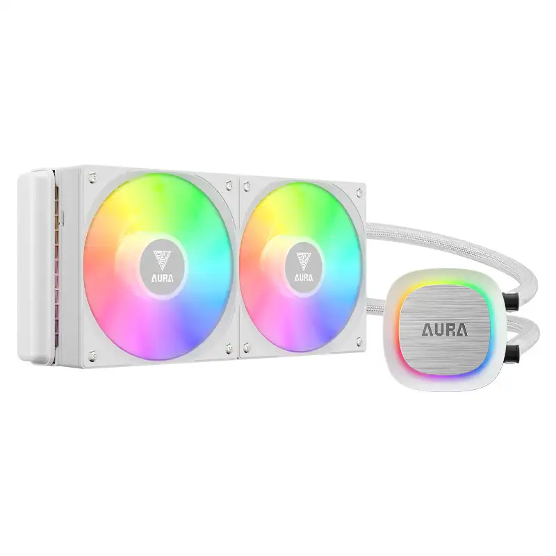 picture فن خنک کننده CPU گیم دیاس Gamdias AURA GL240 V2 RGB WH