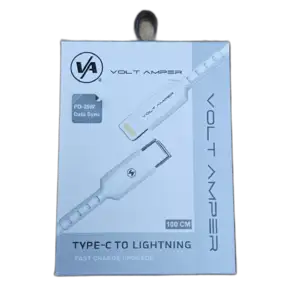 picture کابل شارژر سیلیکونی Type-C To Lightning ولت آمپر مدل VA25