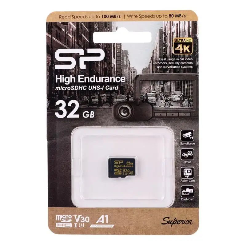 picture رم میکرو 32 گیگ سیلیکون پاور Silicon Power High Endurance A1 V30 U3 100MB/s