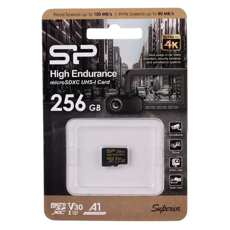 picture رم میکرو 256 گیگ سیلیکون پاور Silicon Power High Endurance A1 V30 U3 100MB/s