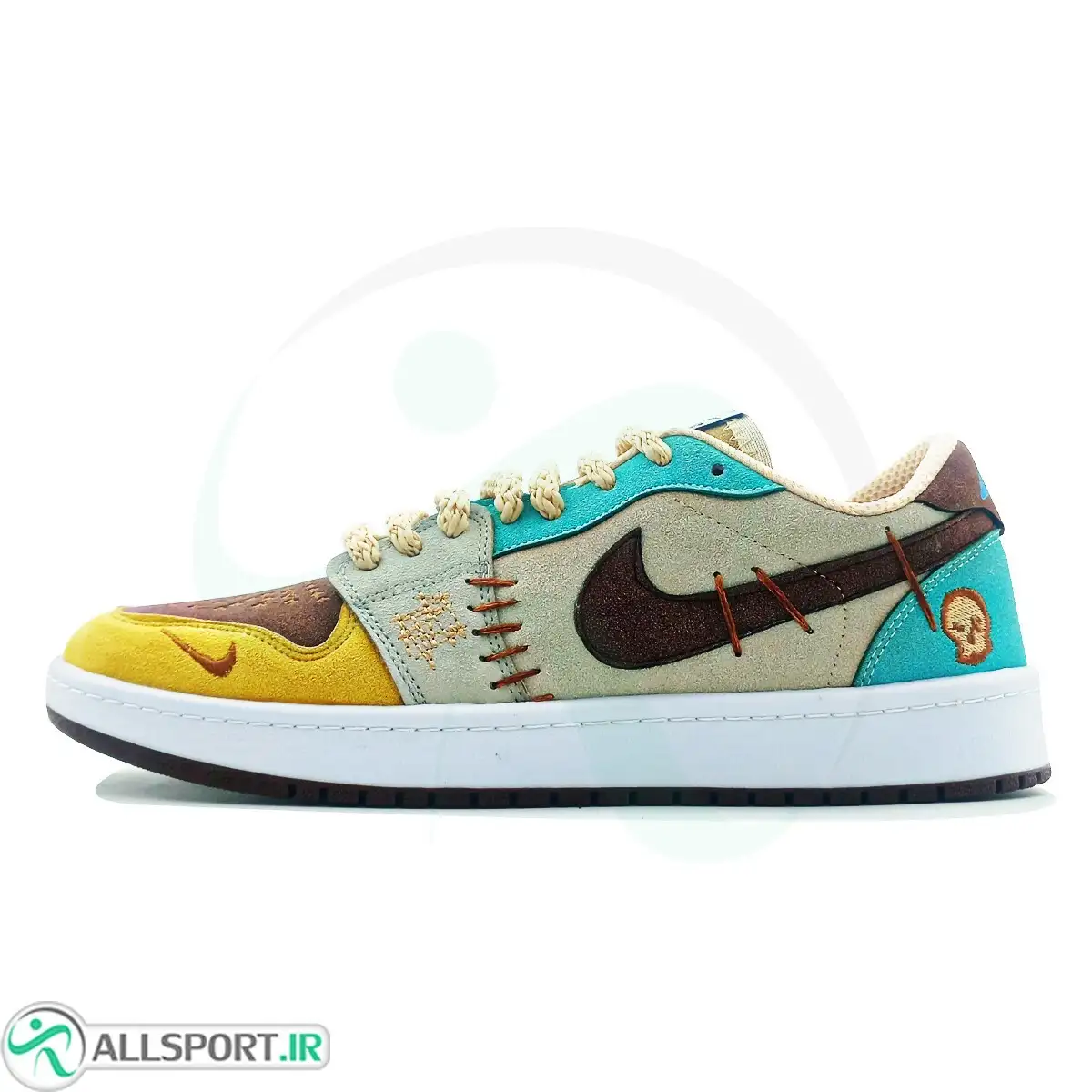 picture کتانی نایک جردن وودو Nike Air Jordan voodoo Yellow Brown