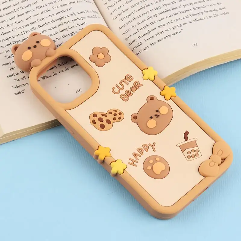 picture قاب عروسکی Vip Max آیفون iPhone 12 Pro Max / 13 Pro Max طرح Cute Bear Happy