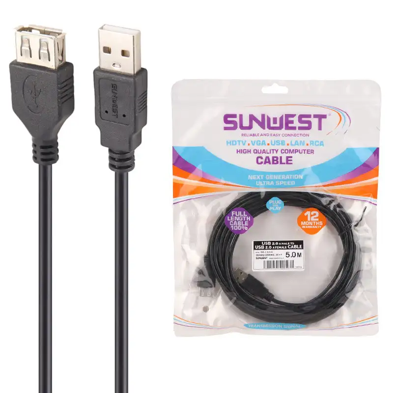 picture کابل افزایش طول Sunwest USB 5m