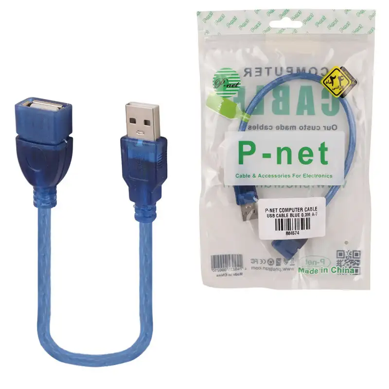 picture کابل کوتاه افزایش طول P-net USB 30cm