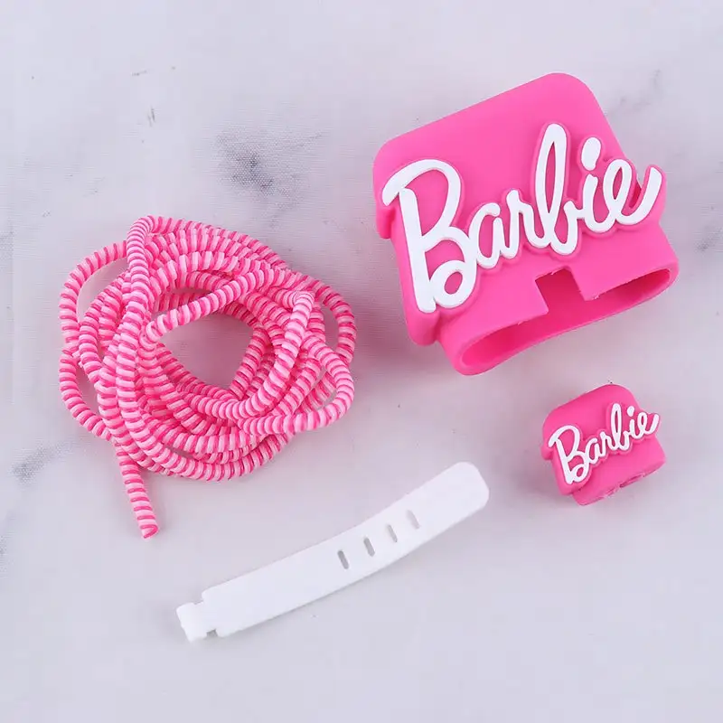 picture ست محافظ کابل و کلگی شارژر سامسونگ طرح Barbie