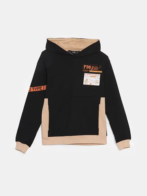 picture سویشرت و هودی ال سی وایکیکی با کد W4LR54Z4-HEG ( Kapüşonlu Baskılı Erkek Çocuk Sweatshirt )