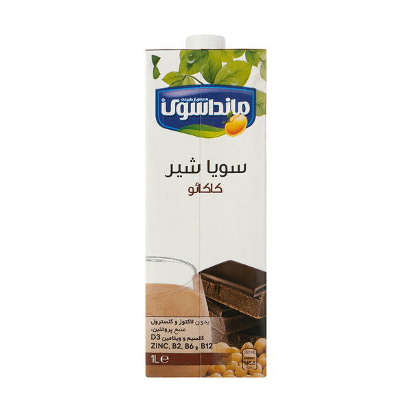 picture شیر سویا مانداسوی با طعم کاکائو - 1 لیتر 