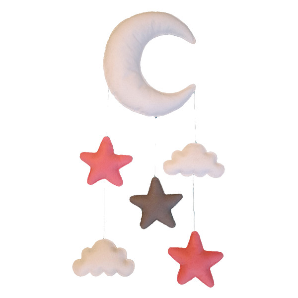 picture آویز تخت کودک مدل ماه و ستاره