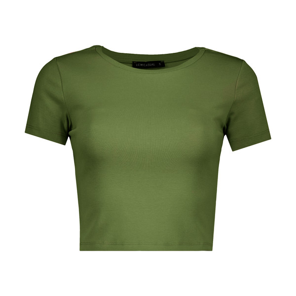 تی شرت زنانه ال سی وایکیکی مدل S213107Z8-HDK-GREEN 3402977