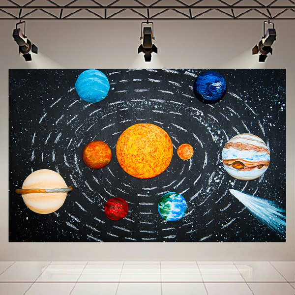 پوستر طرح کهکشان و ستارگان مدل منظومه شمسی کد AR24140 3699146