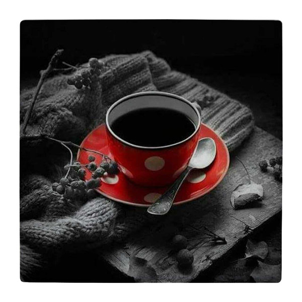  زیر لیوانی  طرح فنجان قهوه و قاشق چای خوری کد    4862706_3821 3703454