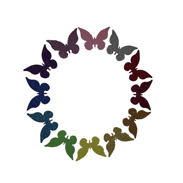 ابزار کادویی مدل پروانه اکلیلی رنگارنگ بسته 12 عددی 3719874