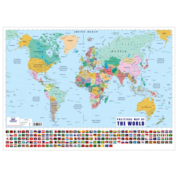 picture نقشه سیاسی جهان انتشارات اندیشه کهن پرداز کد 2023