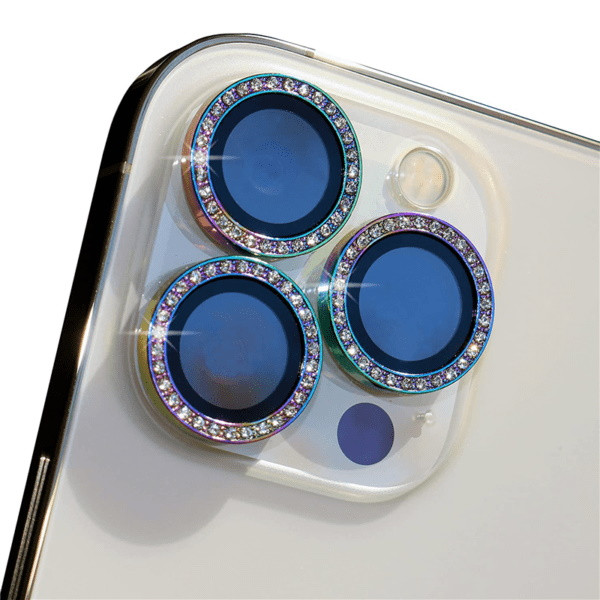 محافظ لنز دوربین کمرا فیلم مدل رینگی نگین دار مناسب برای گوشی موبایل اپل iPhone 13 promax 3760523