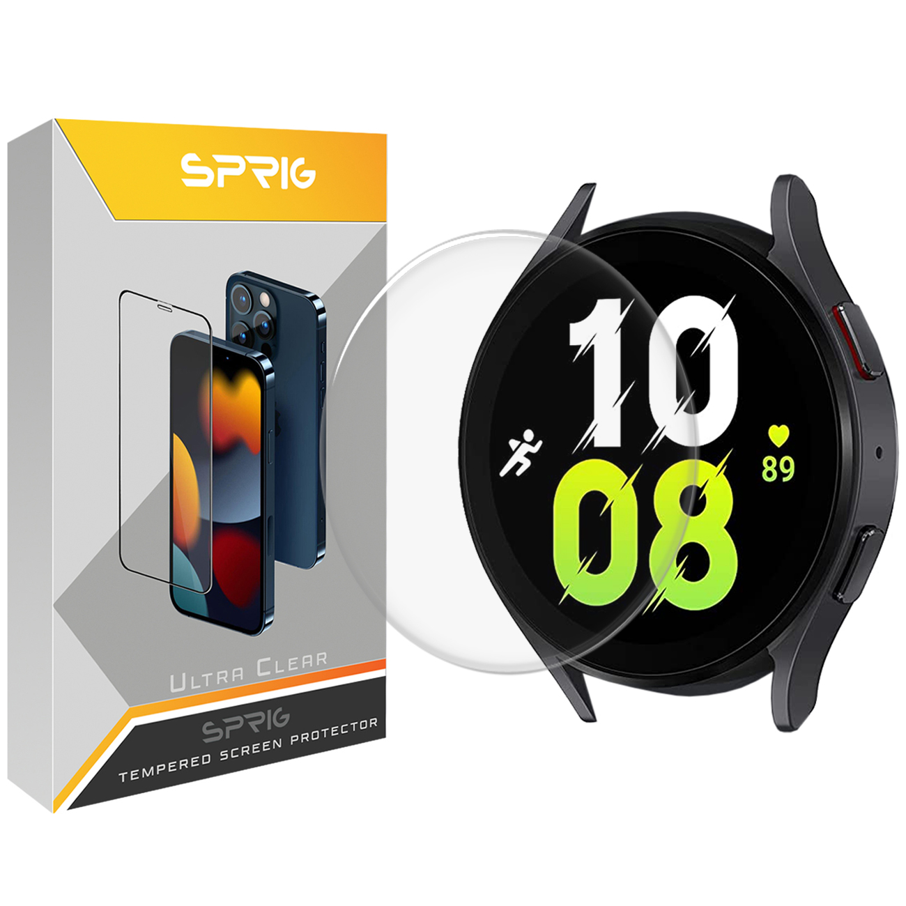 محافظ صفحه نمایش شیشه ای اسپریگ مدل SH-SP مناسب برای ساعت هوشمند سامسونگ Galaxy watch 5 40mm / watch 4 40mm 3779077