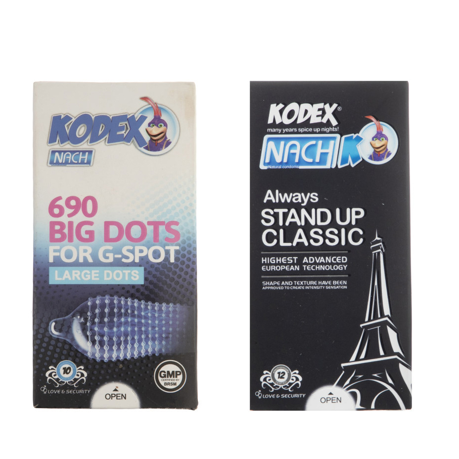 کاندوم ناچ کدکس مدل Big Dots بسته 10 عددی به همراه کاندوم ناچ کدکس مدل Stand Up Classic بسته 12 عددی 3845941