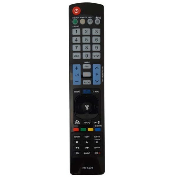ریموت کنترل تلویزیون ال جی مدل Rm-L930 به همراه باتری نیم قلمی بسته 2 عددی 3862681