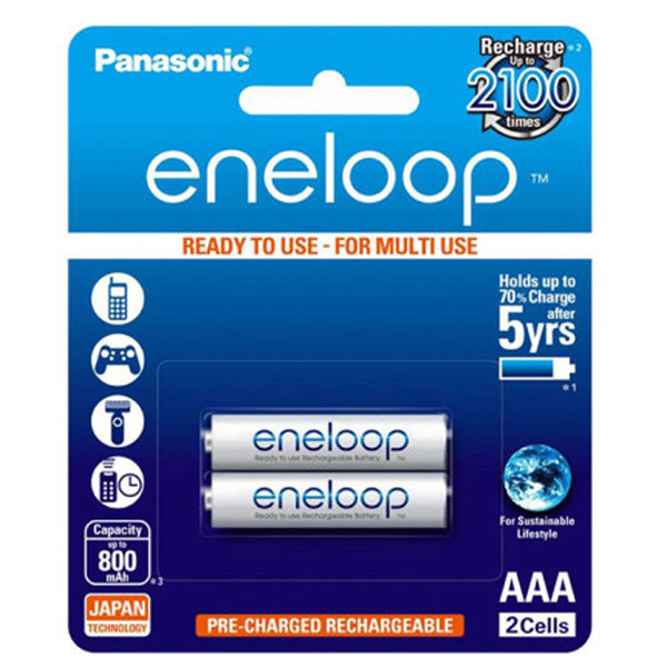  باتری نیم قلمی قابل شارژ تلفن بی سیم پاناسونیک مدل eneloop/BK-4MCCE بسته 2 عددی 3885130