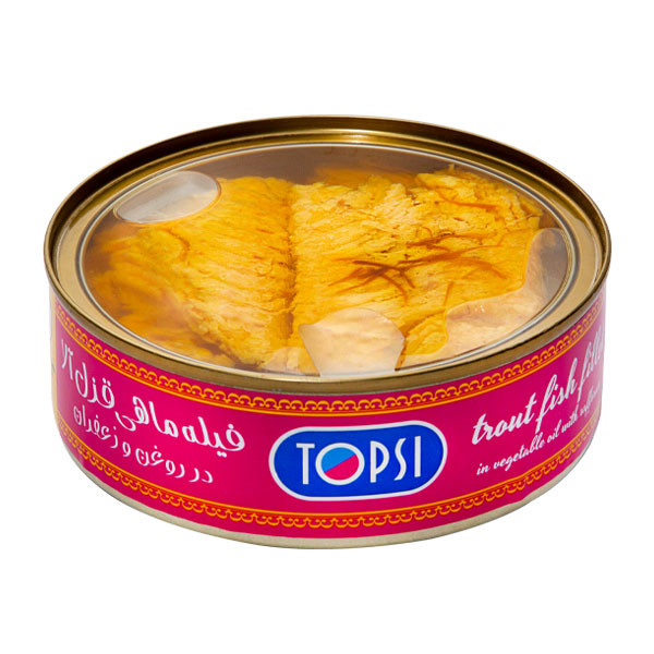 کنسرو ماهی قزل آلا زعفرانی درب شفاف تاپسی-240 گرم 3894515
