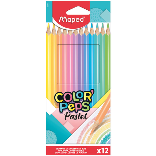 مداد رنگی 12 رنگ مپد مدل پاستیلی   3935197