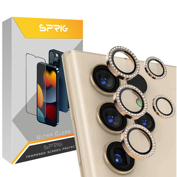 محافظ لنز دوربین رینگی اسپریگ مدل Ring metal Diamond مناسب برای گوشی موبایل سامسونگ Galaxy S22 ultra 3945848