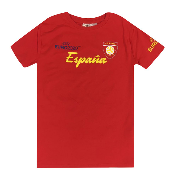 picture تی شرت آستین کوتاه ورزشی بچگانه یورو 2020 مدل باشگاه اسپانیا کد AK_k07