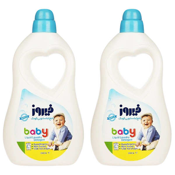 مایع لباسشویی کودک فیروز مدل Baby مقدار 2000 گرم بسته 2 عددی 3977223