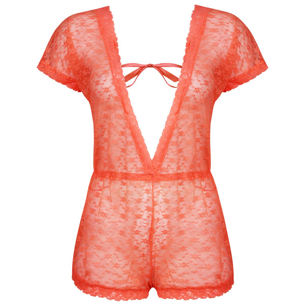 لباس خواب زنانه ماییلدا مدل گیپوری کد 4309-51004 رنگ نارنجی 4020749