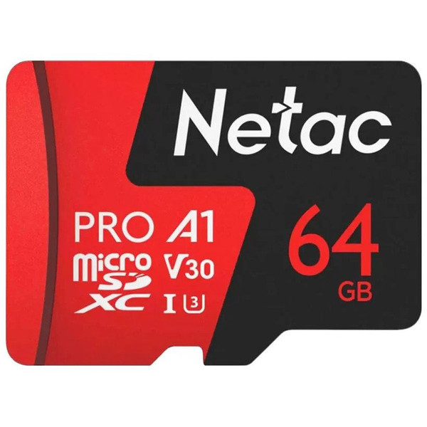 picture کارت حافظه MicroSDXC نتاک مدل P500 Extreme Pro کلاس 10 استاندارد UHS-I U3 سرعت 100MBps  ظرفیت 64 گیگابایت به همراه آداپتور SD