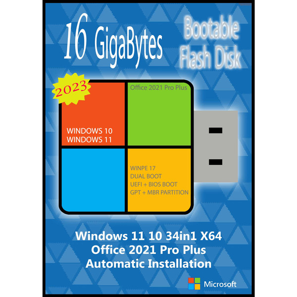 سیستم عامل Windows 11 10 34 in1 - Office 2021 نشر مایکروسافت 4058465