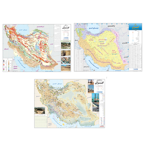 نقشه انتشارات گیتاشناسی نوین مدل  ایران زمین شناسی و منابع آب و اقتصادی IR-3 مجموعه 3 عددی 4075202